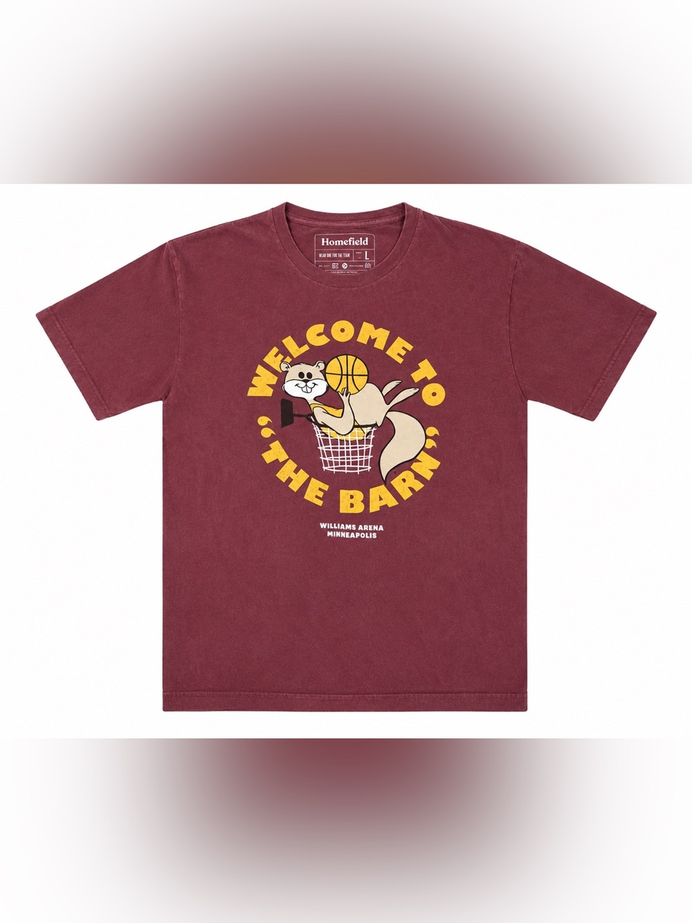 University of Minnesota Maroon 'Welcome to The Barn' Tee L EXCELLENT CONDITION